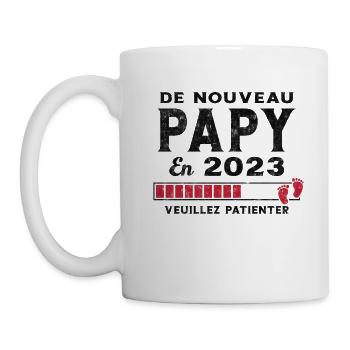 De Nouveau Papy en 2023 Cadeau Futur Papy - Mug blanc - blanc - Gauche