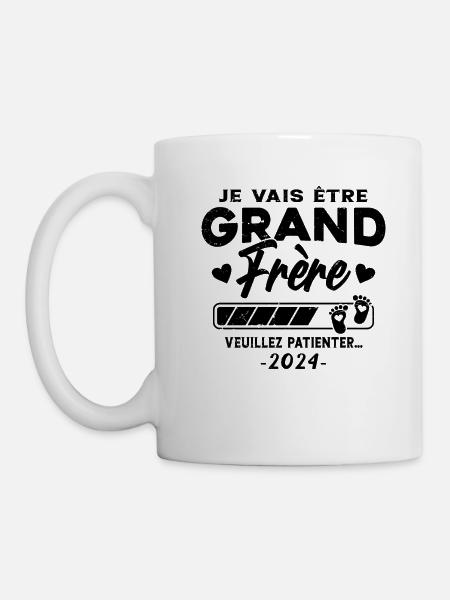 Je Vais Être Grand Frère 2024 Idée Cadeau - Mug blanc - blanc
