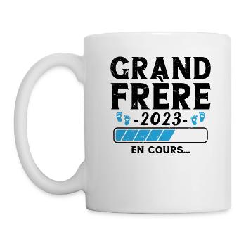 Annonce Grossesse Surprise Futur Grand Frère 2023 - Mug blanc - blanc - Gauche