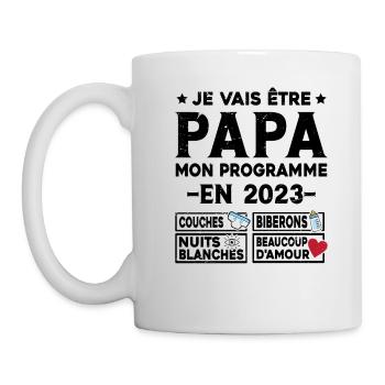 Je vais être papa mon programme en 2023 - Mug blanc - blanc - Gauche