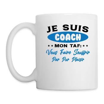 Je suis Coach Humour Cadeau Sportif - Mug blanc - blanc - Gauche
