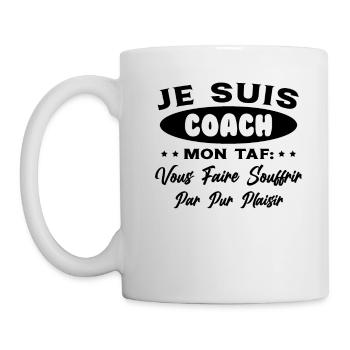 Je suis Coach Humour Cadeau Sportif - Mug blanc - blanc - Gauche