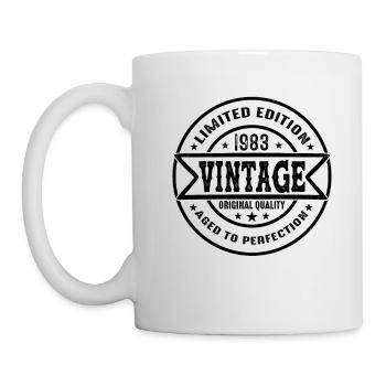 1983 Vintage Original 1983 Geburtstagsgeschenk - Tasse - Weiß - Links