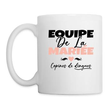 Equipe de la mariée copines de dingues - Mug blanc - blanc - Gauche