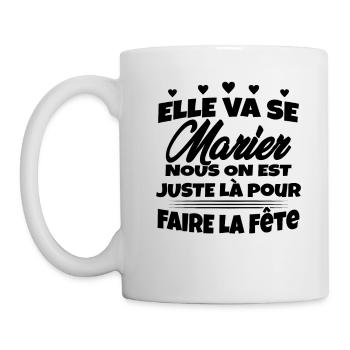 Team Mariée Enterrement de vie de Jeune Fille - Mug blanc - blanc - Gauche