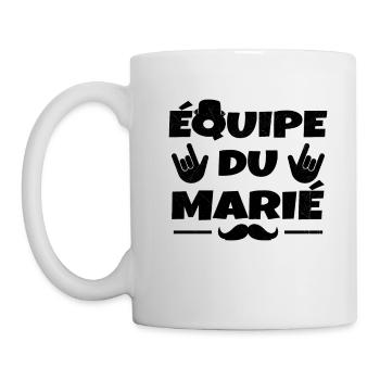 Équipe du Marié EVG Humour Enterrement de vie - Mug blanc - blanc - Gauche
