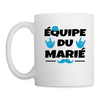 Équipe du Marié EVG Humour Enterrement de vie - Mug blanc - blanc - Gauche