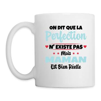 Maman est la perfection - Cadeau fête des mères - Mug blanc - blanc - Gauche