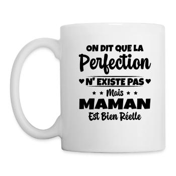 Maman est la perfection - Cadeau fête des mères - Mug blanc - blanc - Gauche