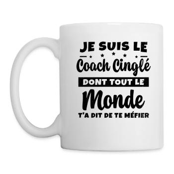 Coach Cinglé Humour Coaching Sportif Cadeau - Mug blanc - blanc - Gauche
