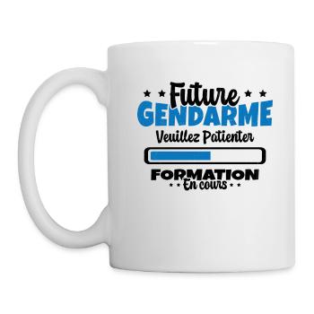Future Gendarme Formation en Cours Humour - Mug blanc - blanc - Gauche