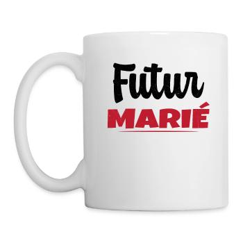 Homme Futur Marié Cadeau Humour EVG - Mug blanc - blanc - Gauche