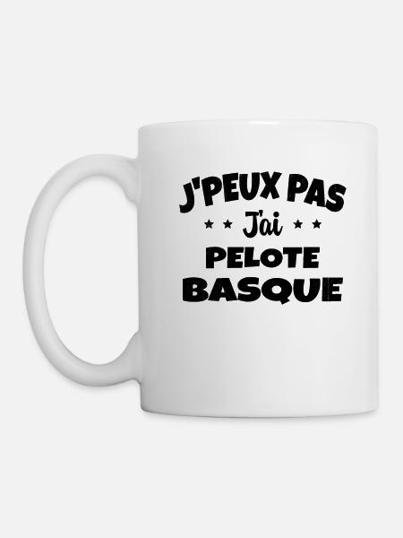 je peux pas j'ai Pelote basque - Mug blanc - blanc