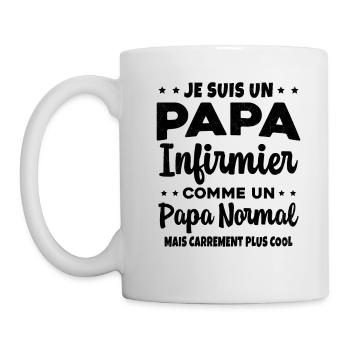 Homme Papa Infirmier Cool Humour Cadeau - Mug blanc - blanc - Gauche