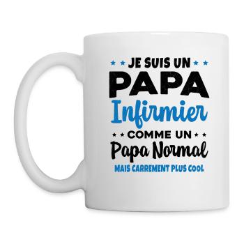 Homme Papa Infirmier Cool Humour Cadeau - Mug blanc - blanc - Gauche