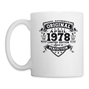 45e anniversaire homme April Né en 1978 Original - Mug blanc - blanc - Gauche