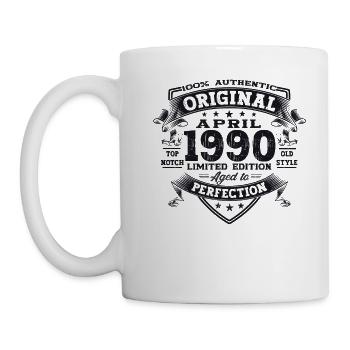 33rd birthday man April Born 1990 Original - Mug - white - Left