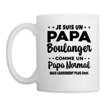 Homme Je Suis Papa Boulanger Humour Cadeau - Mug blanc - blanc - Gauche