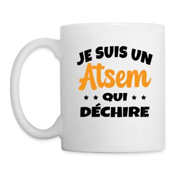 Homme Je Suis Un Atsem Qui Déchire Humour Drôle - Mug blanc - blanc - Gauche