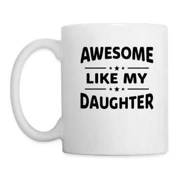 Génial Comme Ma Fille Humour Cadeau - Mug blanc - blanc - Gauche