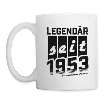 LEGENDÄR SEIT 1953 WASCHECHTES ORIGINAL GEBURTSTAG - Tasse - Weiß - Links