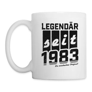 LEGENDÄR SEIT 1983 WASCHECHTES ORIGINAL GEBURTSTAG - Tasse - Weiß - Links