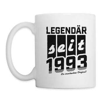 LEGENDÄR SEIT 1993 WASCHECHTES ORIGINAL GEBURTSTAG - Tasse - Weiß - Links