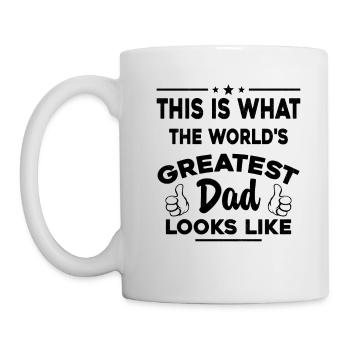 So sieht der beste Vater der Welt aus - Tasse - Weiß - Links