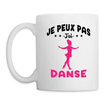 j'peux pas j'ai Danse - Humour Fille Cadeau - Mug blanc - blanc - Gauche