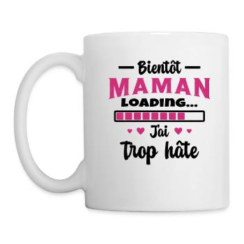 Bientôt Maman Cadeau Future Maman - Mug blanc - blanc - Gauche
