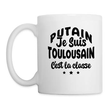 je suis toulousain c'est la classe - Mug blanc - blanc - Gauche