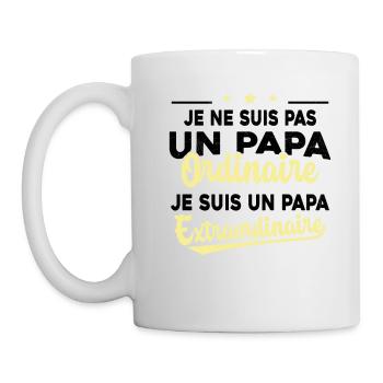 Pas Un Papa Ordinaire Je Suis Papa Extraordinaire - Mug blanc - blanc - Gauche