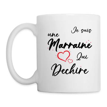 Je suis une Marraine qui Dechire Humour Cadeau - Mug blanc - blanc - Gauche