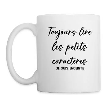 Femme Drôle Annonce Grossesse Future Maman Cadeau - Mug blanc - blanc - Gauche