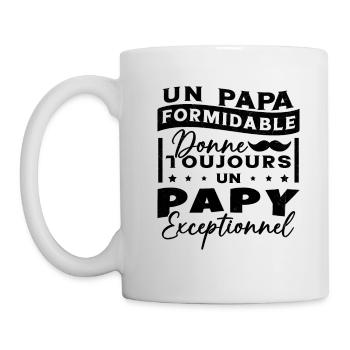 Papa Formidable Donne Toujours Papy Exceptionnel - Mug blanc - blanc - Gauche