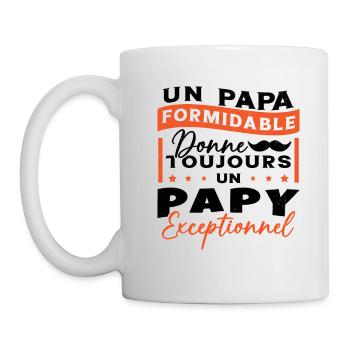 Papa Formidable Donne Toujours Papy Exceptionnel - Mug blanc - blanc - Gauche