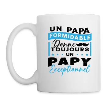 Papa Formidable Donne Toujours Papy Exceptionnel - Mug blanc - blanc - Gauche