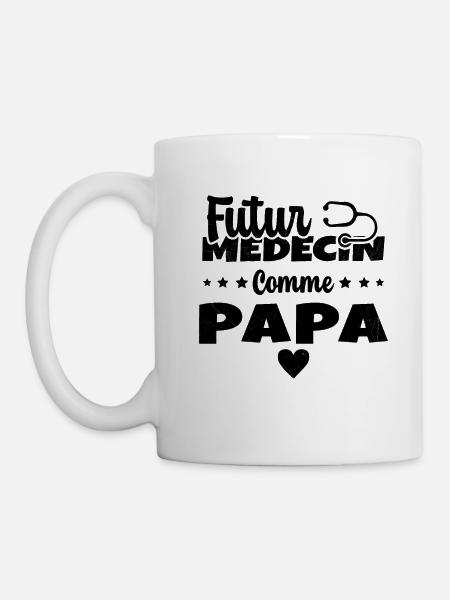 Futur Médecin Comme Papa Humour Docteur - Mug blanc - blanc