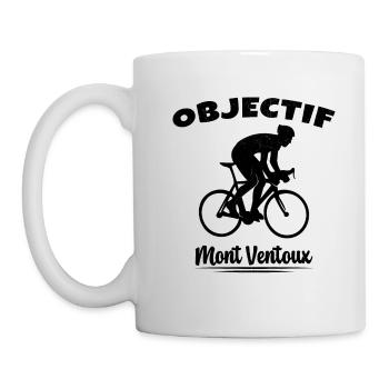 Objectif Mont Ventoux Cycliste Vélo - Mug blanc - blanc - Gauche