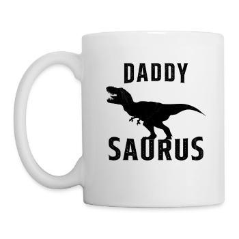 Papa saurus Humour Cadeau fête des pères - Mug blanc - blanc - Gauche