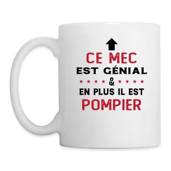 Ce mec est génial cadeau pompier humour - Mug blanc - blanc - Gauche
