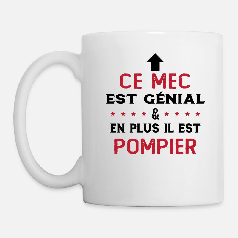 Ce mec est génial cadeau pompier humour - Mug blanc - blanc