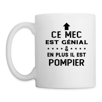 Ce mec est génial cadeau pompier humour - Mug blanc - blanc - Gauche