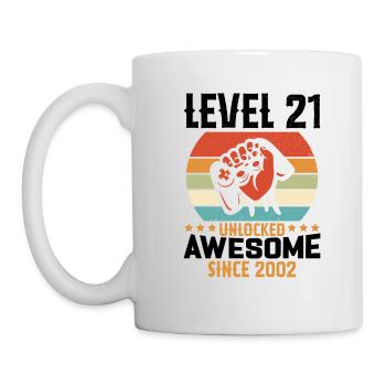 Niveau 21 complete 2002 Cadeau d'anniversaire - Mug blanc - blanc - Gauche