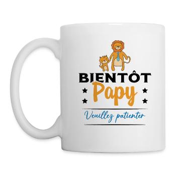 Homme Bientôt Papy Cadeau Futur Papy Grand-Père - Mug blanc - blanc - Gauche