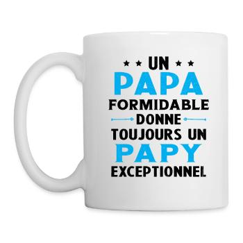 Un papa formidable - Papy exceptionnel Cadeau - Mug blanc - blanc - Gauche