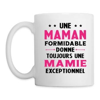 Cadeau pour Grand-Mère - Une Mamie Exceptionnelle - Mug blanc - blanc - Gauche