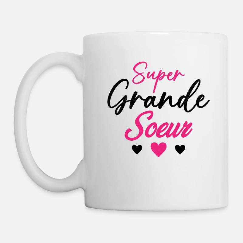 Cadeau De Cœurs Super Grande Sœur - Mug blanc - blanc