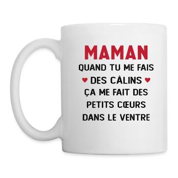 Maman Fête des Mères Humour Cadeau Amour - Mug blanc - blanc - Gauche