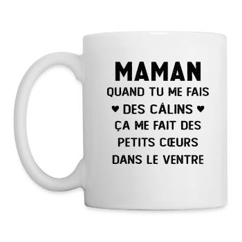 Maman Fête des Mères Humour Cadeau Amour - Mug blanc - blanc - Gauche